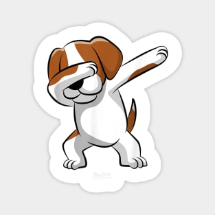 Dabbing Beagle Novelty Magnet