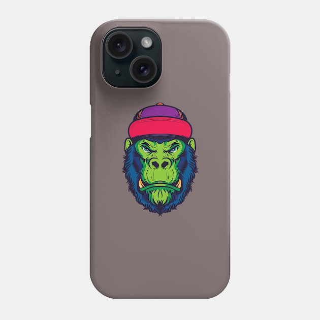 Gorilla Face Phone Case by Happy Art Designs