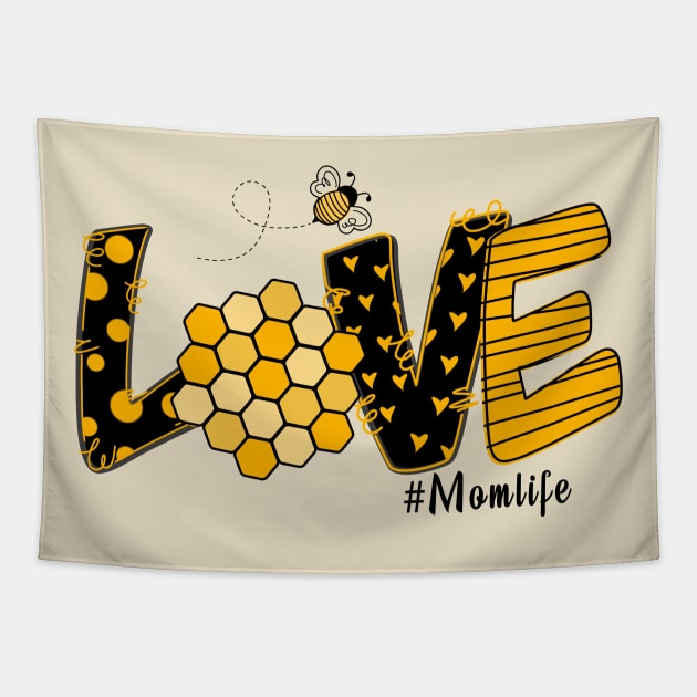 Gift for mom who loves bees Tapestry by Anonic