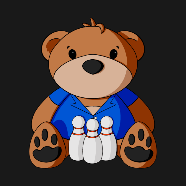 Bowling Teddy Bear by Alisha Ober Designs