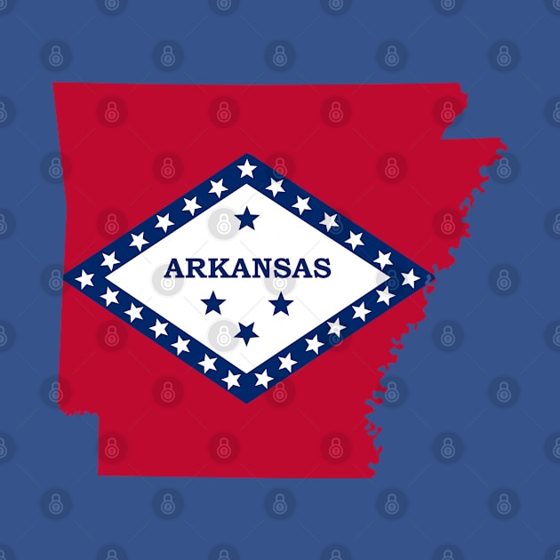 Arkansas Flag Map by Historia