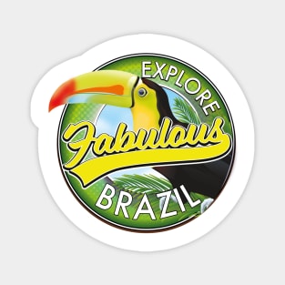 Explore Fabulous Brazil Logo Magnet