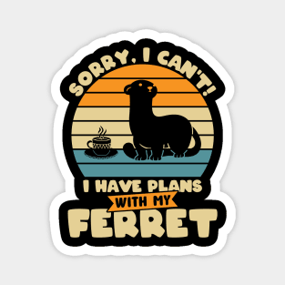 Sorry, I Can't! I Have Plans With My Ferret Magnet