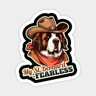 Cowboy St. Bernard Magnet