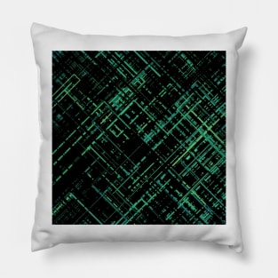 Criss-cross Pattern, Green Pillow