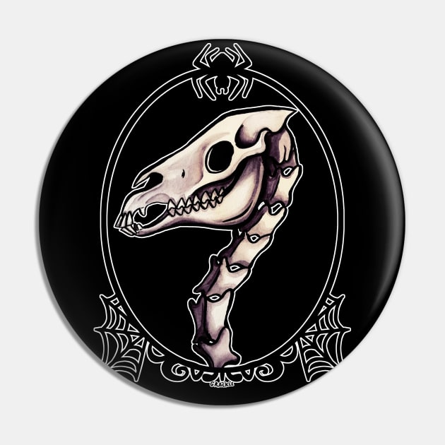 Horse Skull (Framed Version) Pin by Jan Grackle