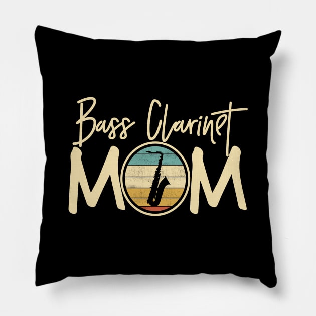 Marching Band - Funny Retro Bass Clarinet Mom Gift Pillow by DnB