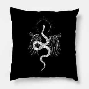 Mythical snake with wings Pillow