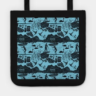 Paddleboarding block print Tote