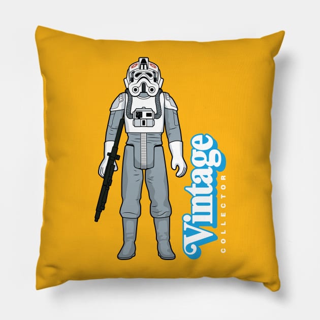 Vintage Collector - Assault Walker Driver action figure Pillow by LeftCoast Graphics