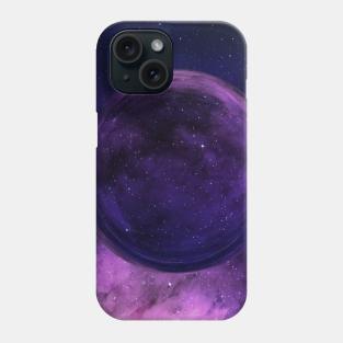 Purple Galaxy Planet Space Print Phone Case