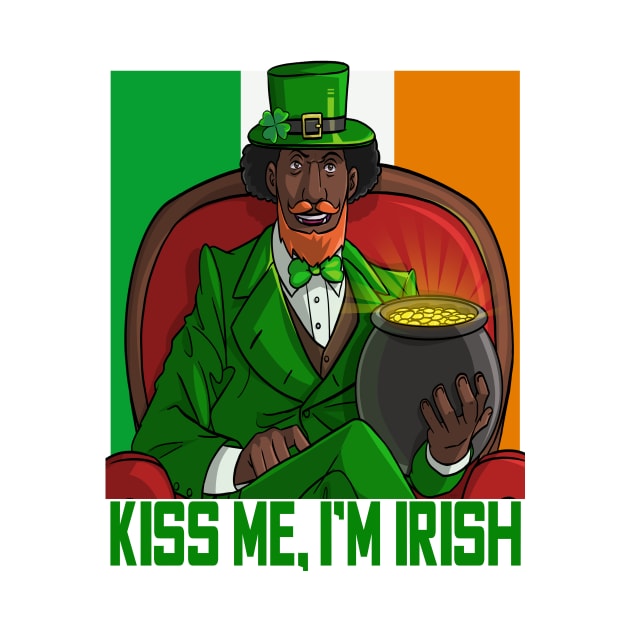 Kiss Me, I'm Irish Black Leprechaun by Noseking