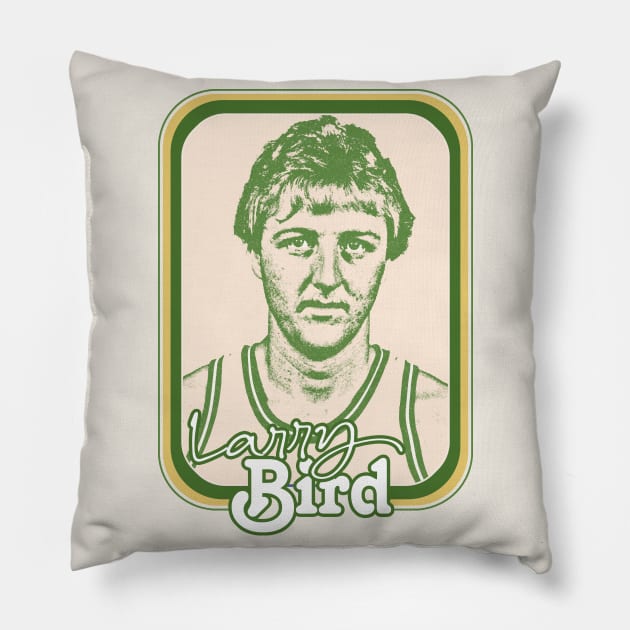 Larry Bird / Retro Basketball Fan Design Pillow by DankFutura