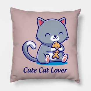 cute cat lover Pillow