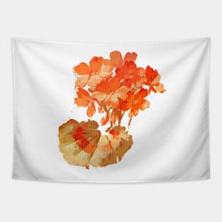 Burnt Orange flowers Tapestry