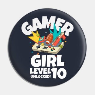 Gamer Girl Level 10 Unlocked! Pin