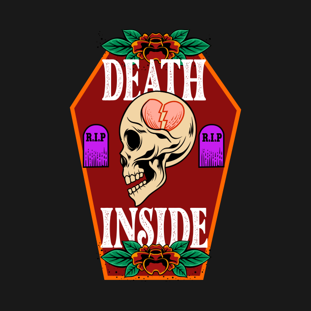 Vintage Skull - Death Inside by Harrisaputra