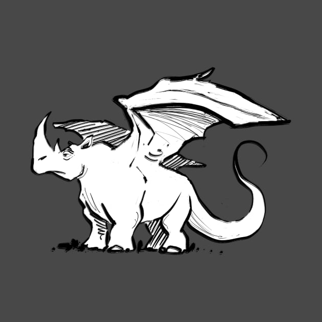 Rhinoceros dragon by Jason's Doodles