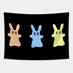 Three Cute Bunnies with friendly eyes Tapestry