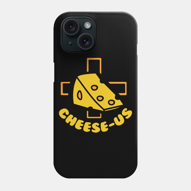 Cheese-us - Funny Jesus Cheesus Christ Christian Cheese Gift Phone Case by Shirtbubble