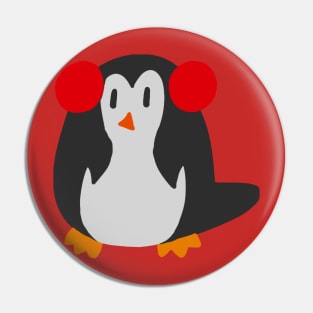 Earmuffs Penguin Pin