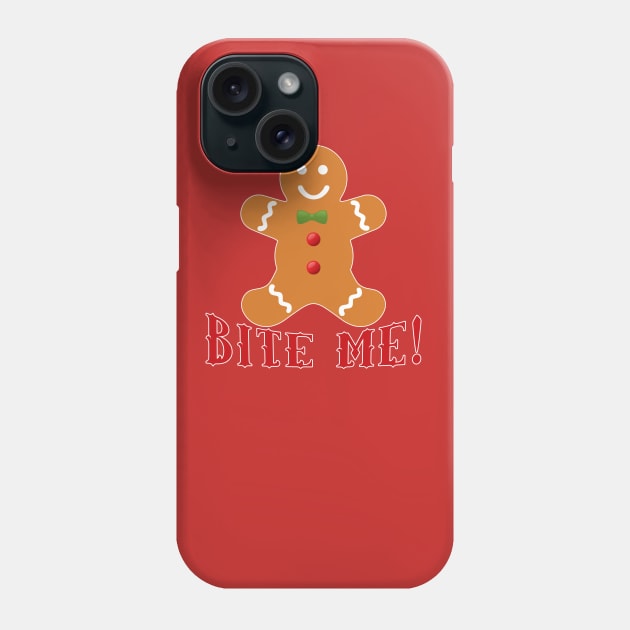 Gingerbread Man Bite Me Phone Case by Scarebaby