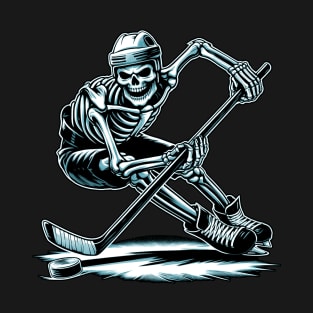 Ice Hockey Skeleton T-Shirt