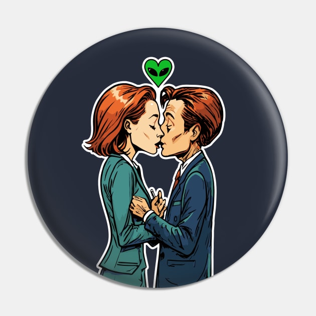 X-files Love Pin by roswellboutique