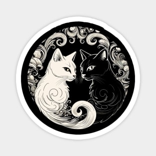 Yin Yang Cats Cat Lovers Gift Magnet