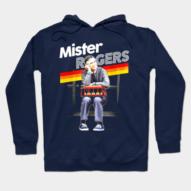 Mister Rogers Smiling Leaning on Trolley Mister Rogers Neighborhood