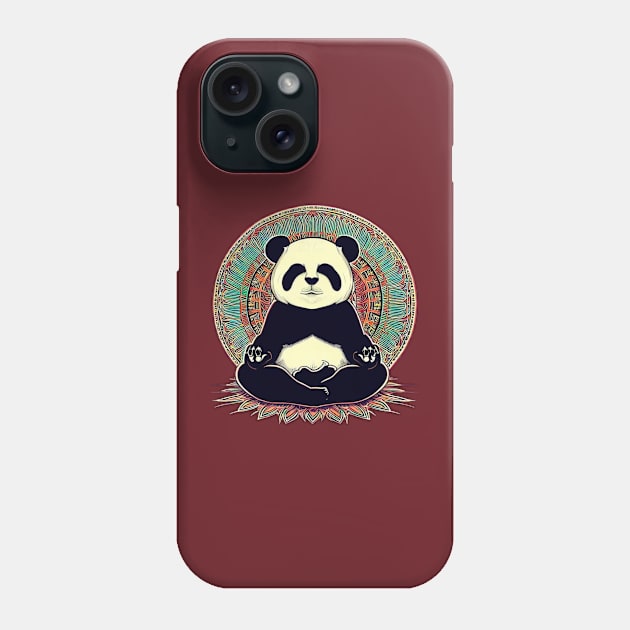 Zen Panda Phone Case by Phoebe Bird Designs