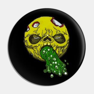 Puke Zombie Emoji Pin