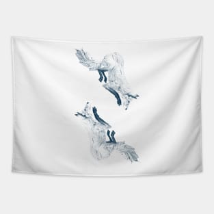 blue fox Tapestry