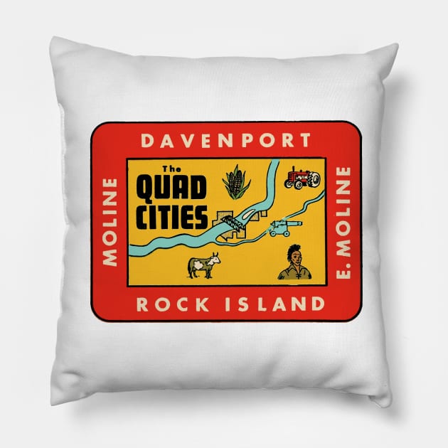 Quad Cities Pillow by zsonn