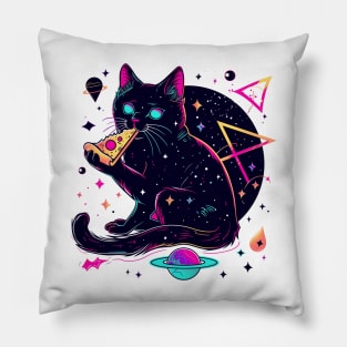 Space Cat with Pizza Pillow