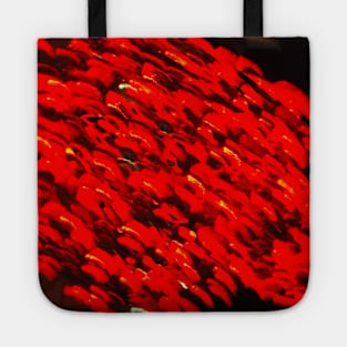 Fire - Red and Black Abstract Design Tote