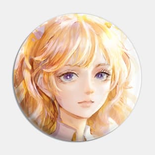 Blonde Hair Anime Girl Pin