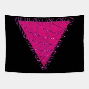 Lesbian pride pink triangle with glitter Tapestry