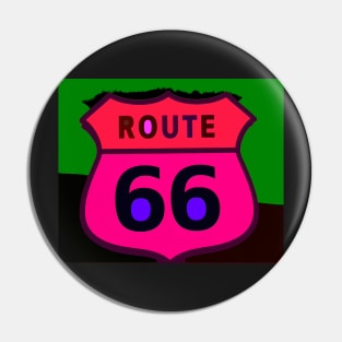 Colorful Route 66 Pin