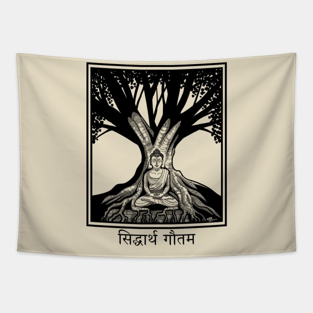 The Buddha and the Bodhi Tree Tapestry by JW