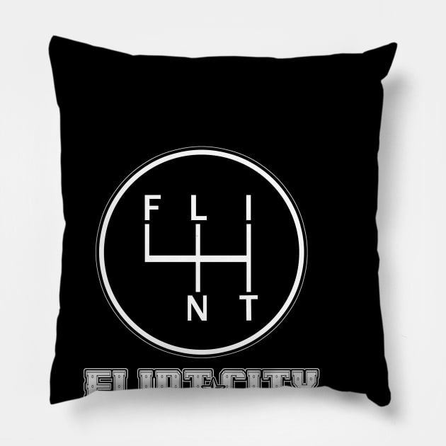 Flint City Speed Shop Pillow by Artisticmess