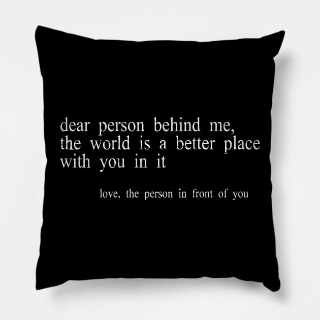 dear person behind me retro Pillow by Collage Collective Berlin