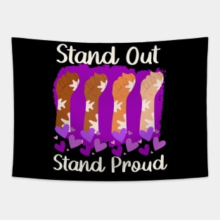 Vitiligo Awareness Stand Out Stand Proud Girls Womens Tapestry