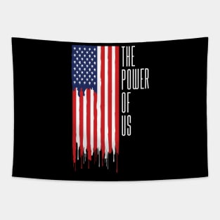 The power of US American flag Tapestry