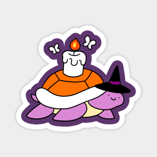 Candle Witch Turtle Magnet