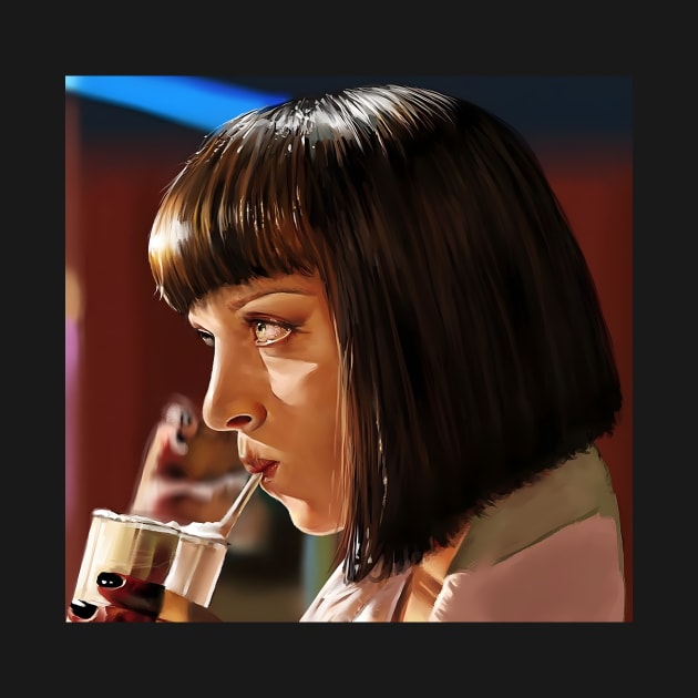 Pulp Fiction Mia Wallace Drink With Me by Blind Art