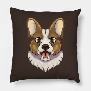 Dark Red / Brown Corgi Pillow