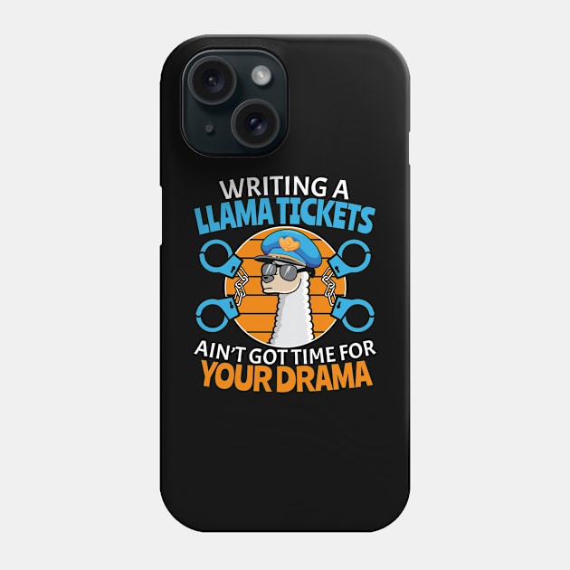 Funny Law Enforcement Llama For Police Officers Phone Case by stockwell315designs