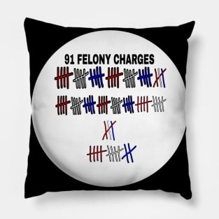 91 FELONIES - Tally - Round - Front Pillow