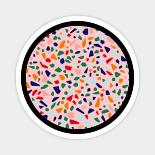 Modern abstract terrazzo like digital image Magnet